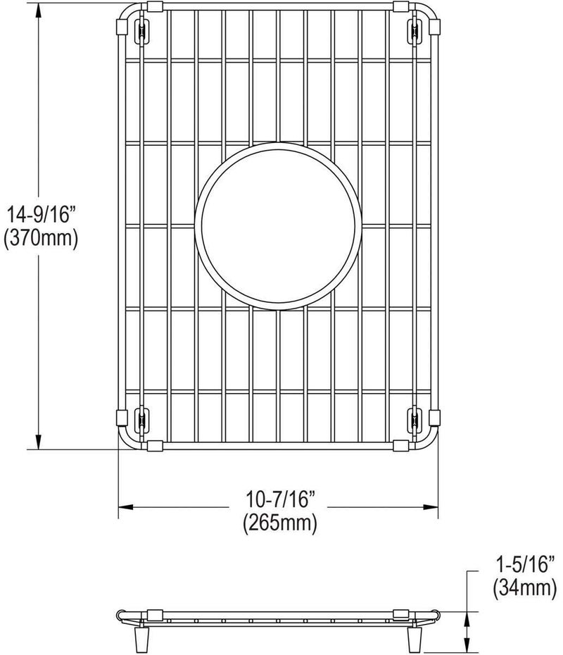 Elkay LKBG1115 10-7/16" L x 14-9/16" W Stainless Steel Basin Rack - Stainless Steel - Image 2